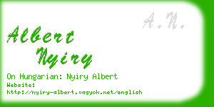 albert nyiry business card